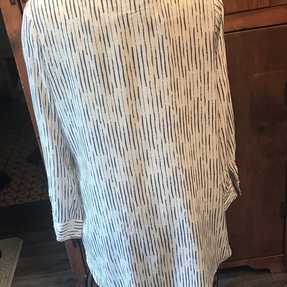 New ! M&S Collection Tunic/Blouse Blue Patterned - Size 12 - Picture 5 of 8